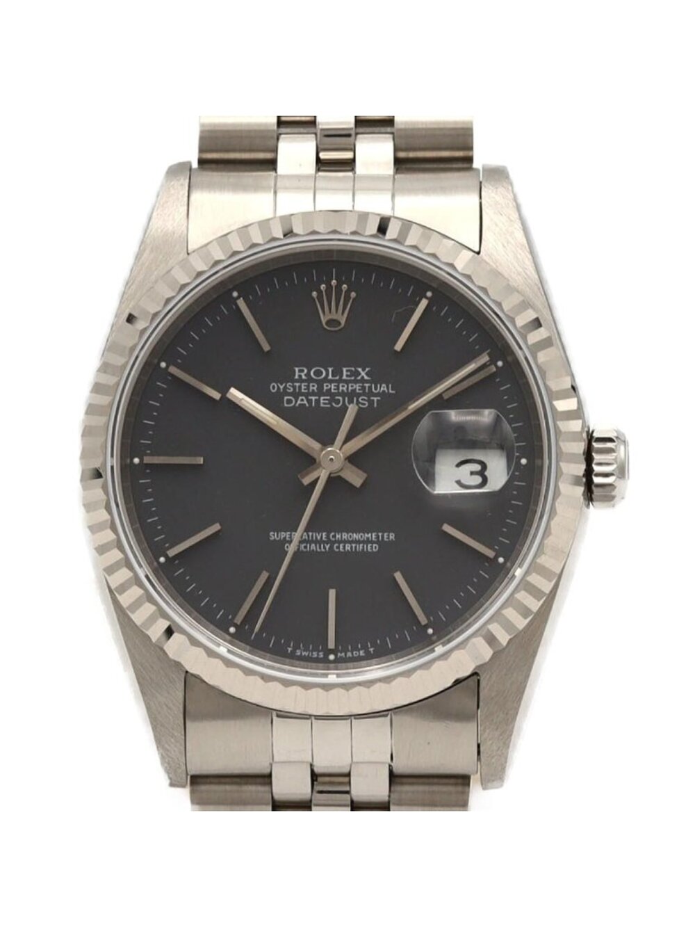 Rolex Datejust Stainless Steel White Gold Automatic